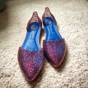 Jeffrey Campbell Glitter Flats Sz 7